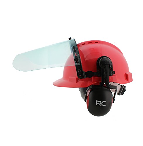Forestry Safety Helmet – Vented Hard Hat, Mesh and Plastic Visors, Protective Earmuffs – Construction, Welding, Chainsaw - Thumbnail 5