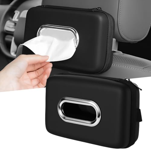 Image of STHIRA PU Car Tissue Holder with Elastic Strap for Sun Visor Storage Case