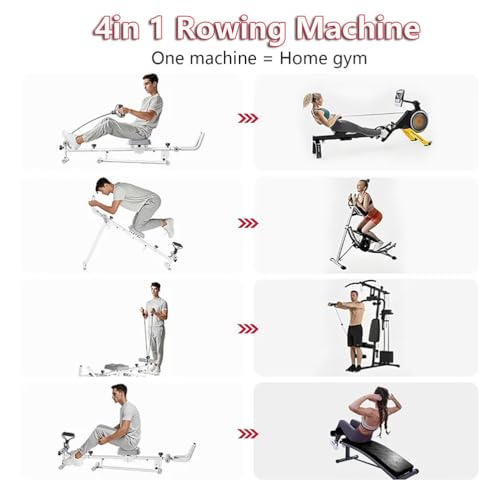 Rowing Machines Foldable, Exercise Equipment for Home Use, Home Gym Equipment, Quiet Resistance Rower, Cardio Rower for Full Body Workout, Indoor Fitness Rower - Image 5