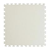 タンスのゲン ジョイントマット 極厚20mm 3畳用 大判59cm 16枚組 1級防音 防音 保温性 床暖房対応 ノンホルムアルデヒド 赤ちゃん プレイマット フロアマット サイドパーツ付き オフホワイト 18700005 (79299)