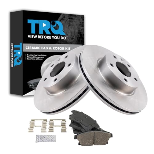 Image of TRQ Front Brake Pad & Rotor Kit Ceramic | For 2013-2019 Cadillac ATS
