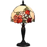 ステンドグラス テーブルライト スタンドランプ スタンドライト アンティーク レトロ おしゃれ ティファニー ステンドランプ 寝室 北欧 ベッドサイド 母の日 誕生日 結婚祝い ベッドライト プレゼント 卓上 ヴィンテージ スタンド 照明 薔薇 LED対応 BIEYE照明L10858