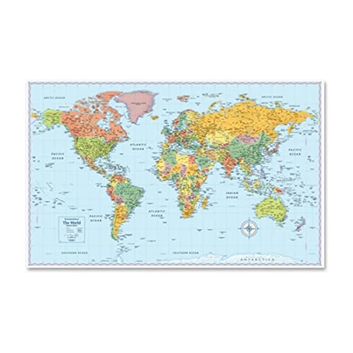 Rand McNally RM528012754 M-Series Full-Color World Map 50 x 32