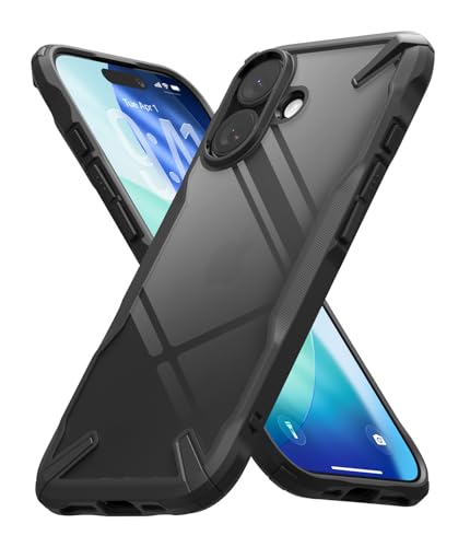 Image of Ringke Fusion-X Compatible with iPhone 17 Case Back Cover Transparent Hard Back Soft Flexible TPU Bumper Scratch Resistant Shockproof Protection - Black