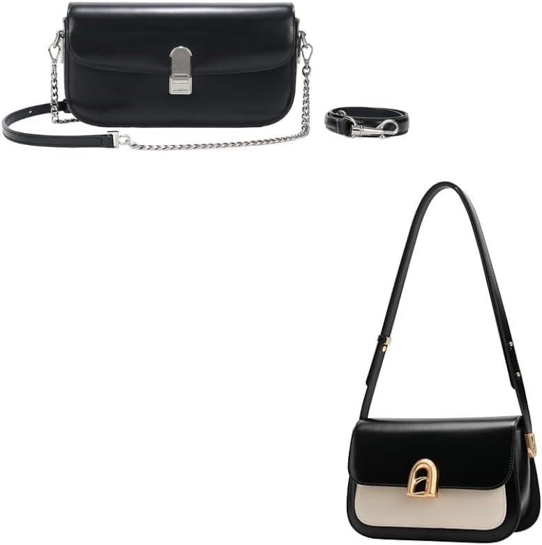 LAFESTIN Split Leather Shoulder Bag For Women with Adjustable Strap, Crossbody Purses For Women, Designer Inspire Handbags