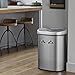 Ninestars DZT-70-11R Automatic Touchless Motion Sensor Semi-Round Trash Can/Recycler, 18.5 Gal. 70 L., Stainless Steel
