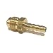 EDGE INDUSTRIAL 1/4" Hose ID to 3/8" 45° Male Flare Straight Brass Fitting Fuel / AIR / Water / Oil / Gas / WOG (Qty 01)