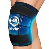 REVIX Knee Ice Pack Wrap, 45-Minute Long-Lasting Ice Pack for Knees with Ice Grid Gel Design, Reusable Gel Ice Wrap for Meniscus Tear, ACL, Cold Therapy for Elbows, Calves & Legs (12" × 9.5")