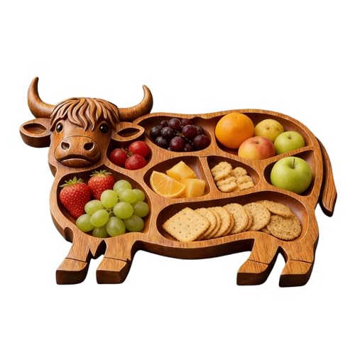 Tableros de embutidos | Resistente al calor con múltiples compartimentos,Bandeja de presentación para carne y queso,para padres boda inauguración Navidad Fiestas Mesa de cocina