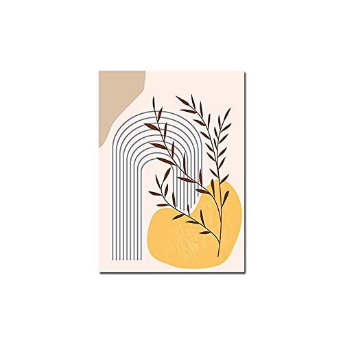Paysages Lune Et Soleil Affiche Premium, Triptyque Toile Moderne Design Botanique