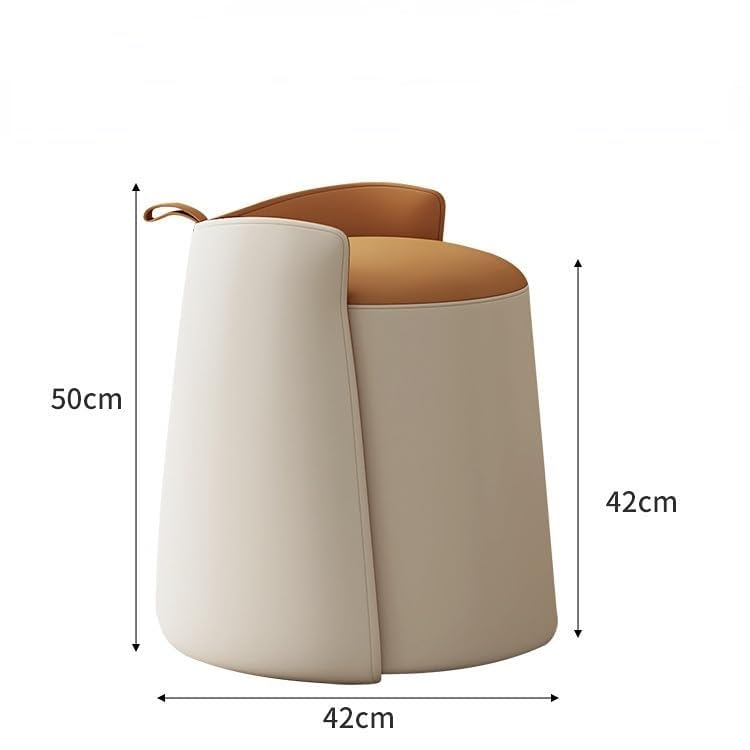 Silla de tocador de cuero y taburete decorativo para dormitorio funcional 2