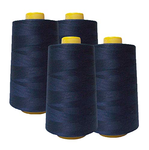 Opiniones y reviews de Hilos de acolchar del mes. 31 AK TRADING CO. Paquete de 4 conos de hilo de coser multiusos azul marino (6000 yardas cada uno) de bocinas de hilo de poliéster de alta resistencia para coser, acolchar, máquinas...