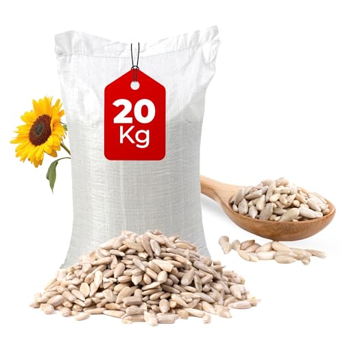 20kg Sunflower Hearts wild Bird Food – High Energy Bird Seed, Premium Sunflower Seeds & Food for Wild Birds (20kg)