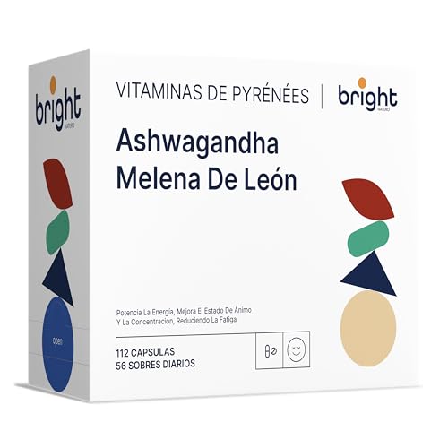 Gestión del Equilibrio Mental – Ashwagandha + Melena de León – Sin OGM | Sinergia avanzada para calma, claridad y concentración IPara 2 Meses (56 Dosis Diarias)