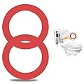 Flush Valve Seal for Mansfield, Upgraded Silicone Material 160 Toilet Parts Replacement for Mansfield models 210 and 211 Flush Valves, Toilet Gasket Equivalent to 630-0030, 2Pcs