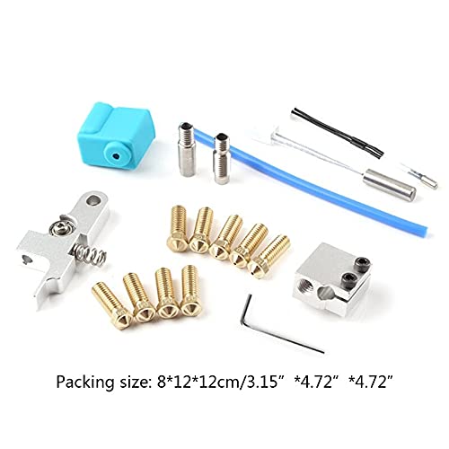 Lysee 3D Printer Parts & Accessories - 1Set Printer Nozzle Silicone Sleeve Throat Thermistor Heating Tube Heating Block Kit for Sidewinder X1 3D Printer Accessories - (Color: As Shown)