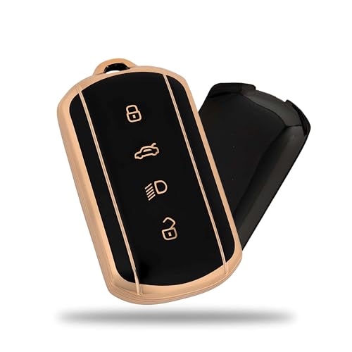 Image of SIAGO TPU Key Cover Compatible with Tata Curvv | Curvv EV Electric 4 Button Smart Key (Black)