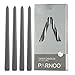 Light In The Dark Gray Taper Candles - Set of 14 Dripless Candles - 10 inch Tall, 3/4 inch Thick - 7.5 Hour Clean Burning