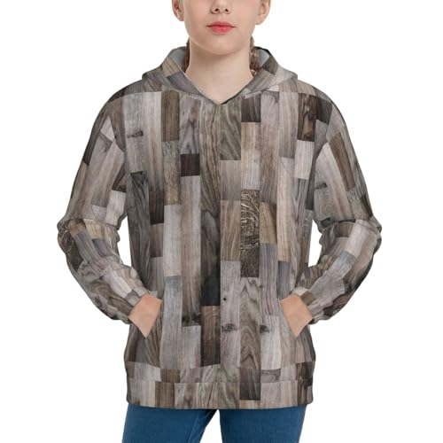 Wooden Texture Kid Hoodies Boys Sweatshirts Girls Pullover with Pocket