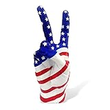 shinesorc Polyresin Hand Gesture Desk Sculpture Shelf Decor Accents Peace American Flag Finger Statu