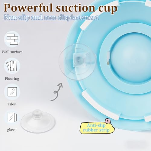 Schleckball Hund, Dog Licking Bowl, Schleckball für Hunde, Schleckkugel Hund, Leckspielzeug Hunds für Hunde und Katzen, Nonrutsch-Haustieranreicherungsspielzeug, Langeweile Reduzierer (blue2)