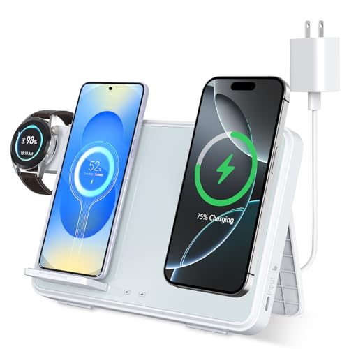 Wireless Charger,3 in 1 Charging Station for Dual iPhone Samsung Charger Stand for iPhone...