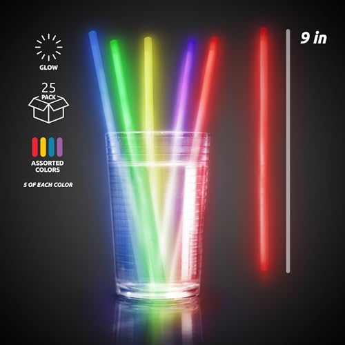 Pitillos luminosos multicolor 25 unidades 9 pulgadas miniatura 3