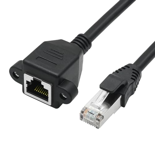 Cable Extensor Ethernet Cat6 30 cm RJ45 Macho a Hembra Panel miniatura 2