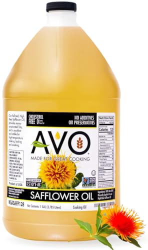 AVO Naturally Processed NON-GMO High Oleic Safflower Oil, 1 Gallon