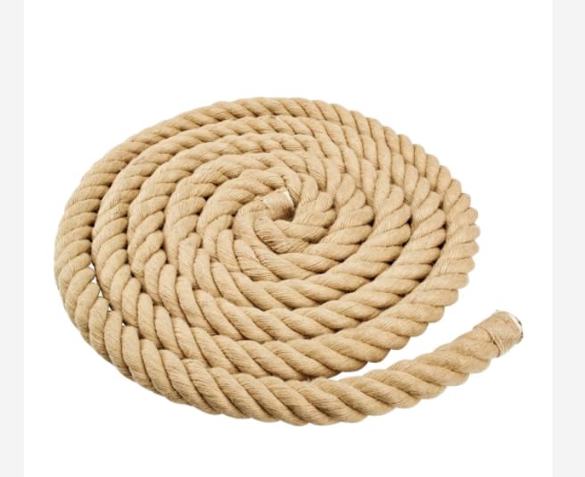 Natural Brown Jute Rope Hessian Braided Twisted Rustic Shabby Burlap Cord Decking Boating DIY Garden (15, 18 mm)