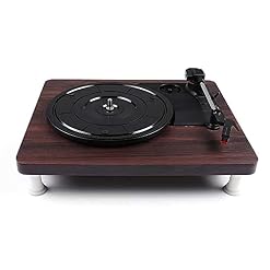 Tourne-Disque Antique Gramophone Platine Disque Vinyle Audio RCA R/L Sortie 3,5 mm Sortie USB DC 5V Bois, Peut Jouer des… - Les Beatles, Paul McCartney, John Lennon, RIngo Starr, George Harrison