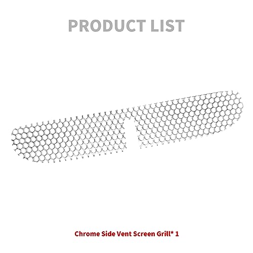 Image of Motorcycle Mesh Fairing Intake Vent Screen Grill Cover Fit for Harley Touring Electra Glide Street Glide Tri Glide Ultra Classic 2014-2023 (Chrome-A)
