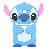 Galaxy On5 Case,Galaxy On5 silicone Skin,G550 Cartoon Skin,WGOOD 3D Alien Dog Blue Soft Silicon Rubber Protection Skin Case Cover for Samsung Galaxy On5 G550