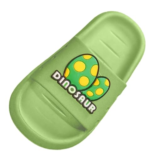 Generisch Casa de verano para niños fuera del baño desgaste -Bottom-fondo dibujos animados lindos niños niñas bebé dinosaurio zapatillas, verde, 35 EU