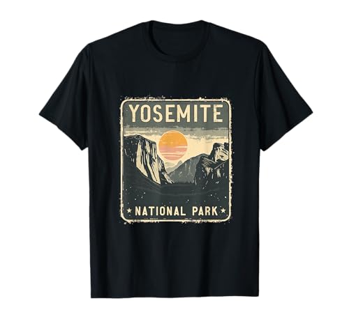Yosemite Naturaleza Caminata Vintage Camiseta