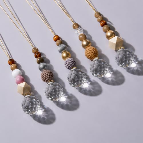 5Pcs Christmas Tree Rainbow Suncatchers Hanging Crystals for Decoration - image 3