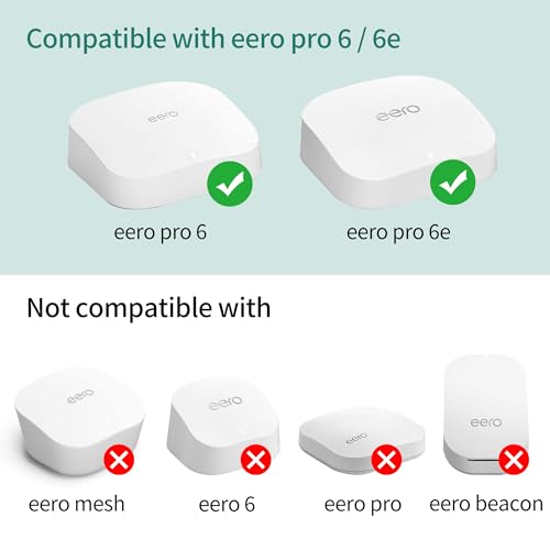 HomeMount Professional Wall Mount Bracket for eero Pro 6/Pro 6e, Secure Screw-In eero Wall Mount with 360° Signal Boost, Hidden Cable Management, Easy Device Removal (2-Pack) - Image 2