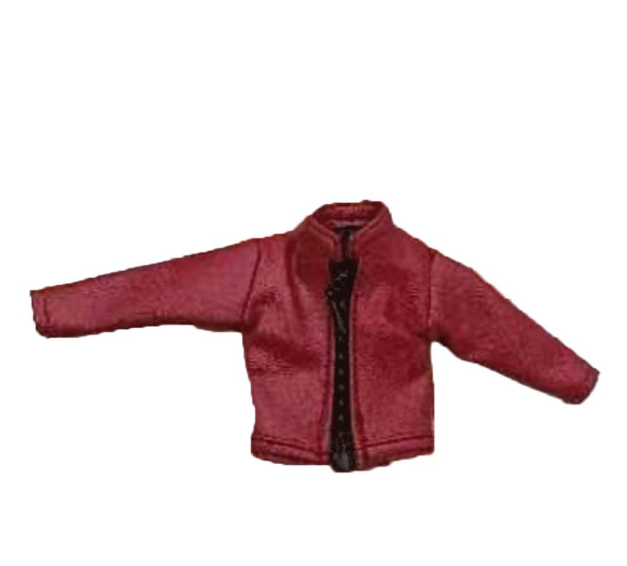 ximitoy 1/12 Soldier Clothes Red PU Leather Coat Jacket Model for 6''figure