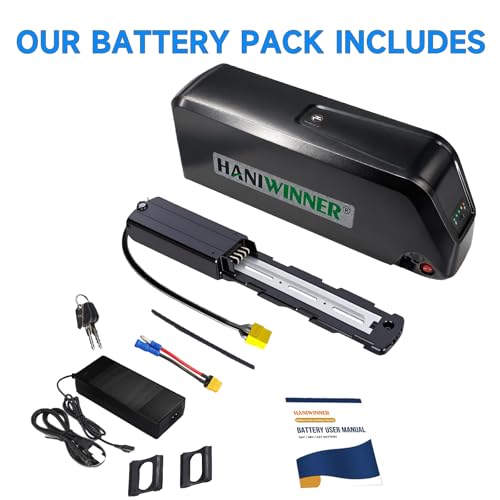Image of Hailong 48V 18.2Ah E-Bike Battery - High-Capacity Water Bottle Style Lithium-Ion Pack with 50A Smart BMS, Anti-Theft Key Lock and Universal 4-PIN Connector - for 250W-1500W Motors