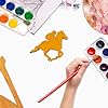 30 Pack 4 Inch Wood Jockey Horse Cutouts Unfinished Wood Jockey Horse Crafts Wooden Jockey Horse Hanging Ornaments DIY Jockey Horse Craft Gift Tags for Home Party Decoration #4