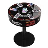 pagertec Bean Cell Phone Charging Coffee Table for Casinos, Cafes, Restaurants, Hospitals, Resorts, Night Clubs and Movie Theaters, Free Standing, All Type Charging Cables & Wireless Charger
