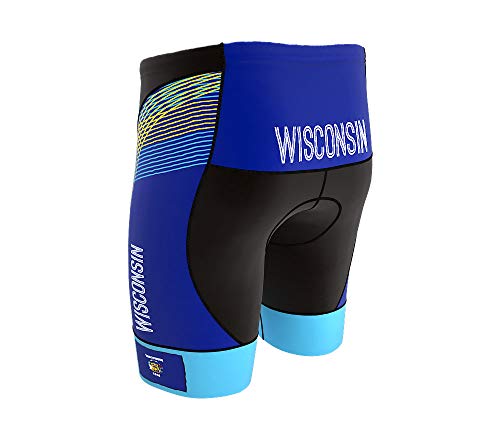Wisconsin Bike Cycling Pro Shorts for Men - Size L Multicolor