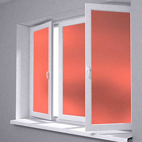 Vinilo para ventana 24x48 pulg color naranja mate miniatura 1