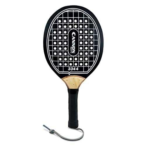Cannon Sports Pro Wooden Paddleball Paddle for POP Tennis & Paddle Ball (Black)