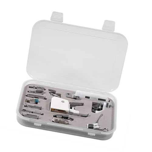 Set de pies para máquina de coser, 15 piezas metálicas miniatura 4