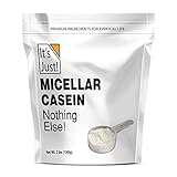 It's Just! - 100% Casein Protein Powder, Made in USA, One Ingredient, Slow Burning, Time Release, 6.9g BCAAs, 1g Carb, Non-GMO (Unflavored, 3lbs/48oz)