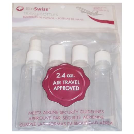 BioSwiss Clear Plastic Travel Bottles - 4 Ct.