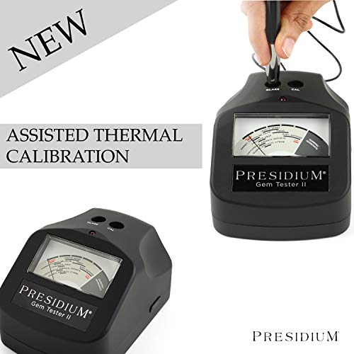 Presidium Instruments Gem Tester II (PGT II) Now with Assisted Thermal Calibration (ATC) for Identifying Diamonds/Moissanites and Common Colored Gemstones