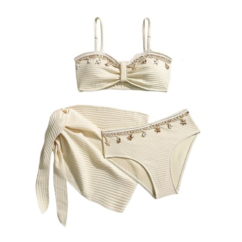 Maillot de bain 2 pièces fille avec short et manches longues pour la plage