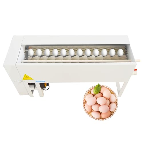 INTBUYING Semi-Automatic Egg Washer Machine with Brush Fresh/Duck/Goose/Potato Egg Cleaner Scrubber 1500-2000 Eggs/Hour Surface Cleaning Commercial Egg Cleaning Tool 110V